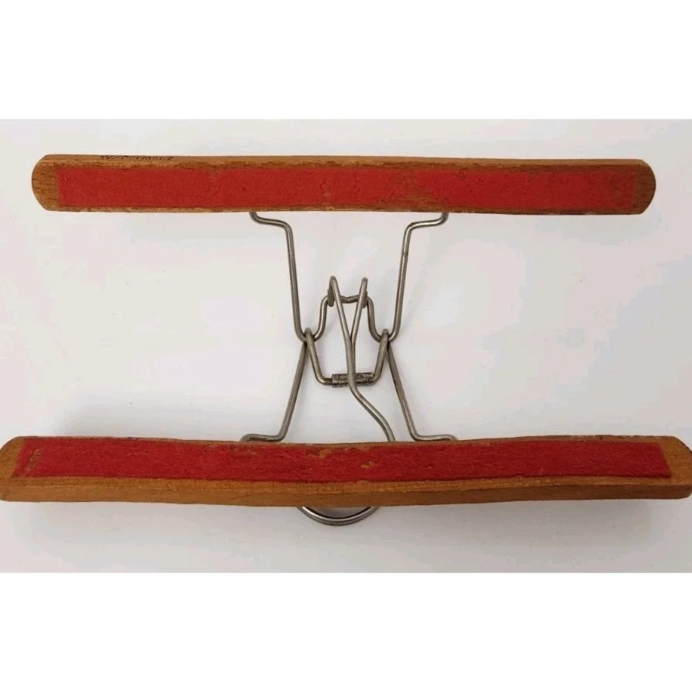 VINTAGE Wood & Steel‎ Wire PANT Skirt HANGER - 10